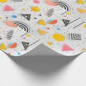Upbeat background of shapes and stripes geschenkpapier (Ecke)