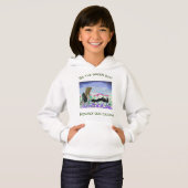 Upbeat Daisy Girl in Nature Sweatshirt für Mädchen (Vorne ganz)
