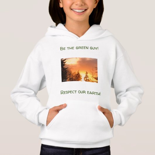 Upbeat Sunset Nature Sweatshirt für Mädchen (Vorderseite)