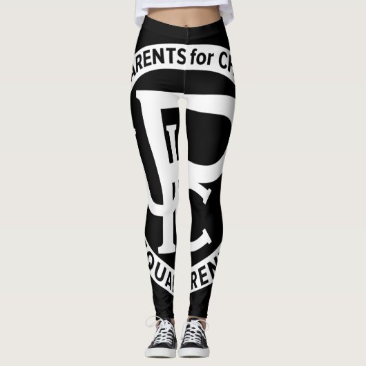 UPC-Leggings Schwarz mit weißem Logo Leggings (Vorderseite)
