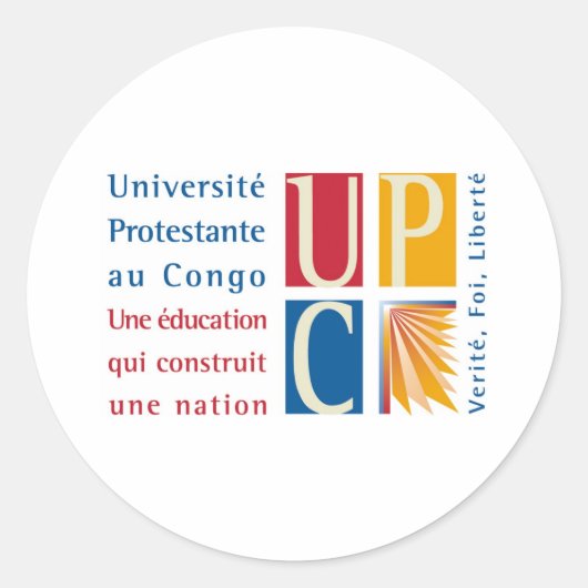 UPC-Logo-Aufkleber Runder Aufkleber (Vorderseite)