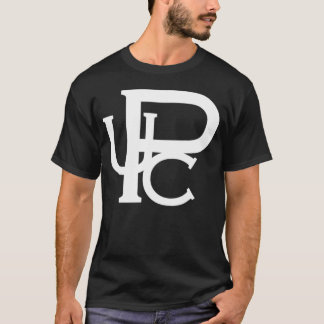 UpC White Logo American Kinder Hand Round Neck T-Shirt