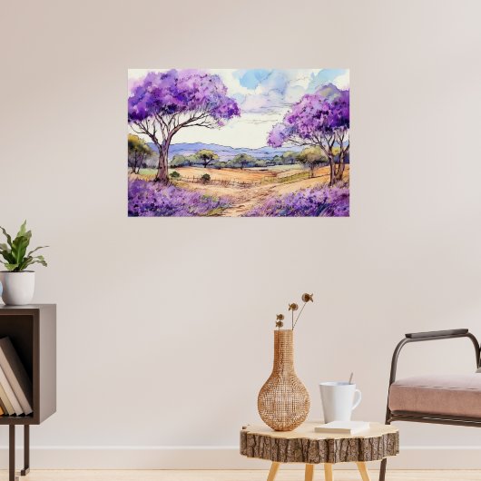Upcountry Maui Jacaranda Poster (Wohnzimmer 3)