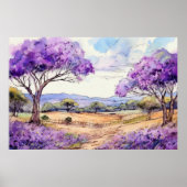 Upcountry Maui Jacaranda Poster (Vorne)