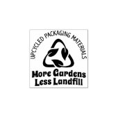 Upcycle Packaging - Mehr Gärten weniger Deponien Gummistempel (Prägung)