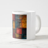 Upcycled Wool Sari Patchwork Sustainable Maximalis Jumbo-Tasse (Vorderseite Rechts)