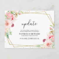 Update Blush Bloral Hochzeit ändern das Datum