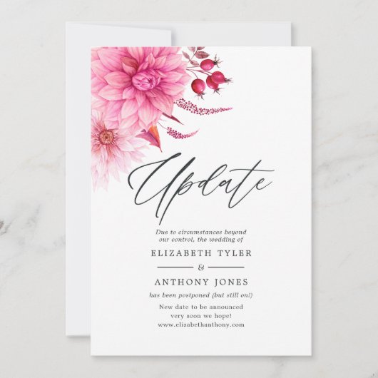 Update für die Hochzeit im Herbst im Herbst: Burgu Einladung (Vorderseite)