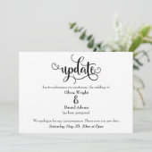 Update-Skript Aufgehobene Hochzeitsankündigung Einladung (Stehend Vorderseite)