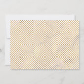 Update storniert Wedding Gold Hearts Script Card Einladung (Rückseite)