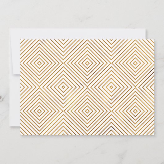 Update storniert Wedding Gold Hearts Script Card Einladung (Rückseite)