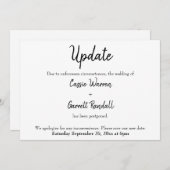 "Update" Verspätete Hochzeitsankündigung Einladung (Vorne/Hinten)