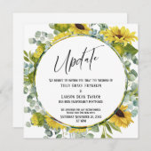 "Update" Wasserfarbenflorenkarte - Hochzeitskarte Einladung (Vorne/Hinten)