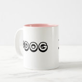 Updog Zweifarbige Tasse (Vorderseite Links)