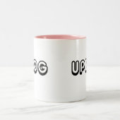 Updog Zweifarbige Tasse (Mittel)