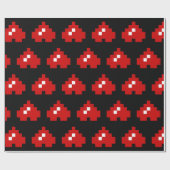 Updown 8 Bit Pixel Herz Geschenkpapier (Flach)