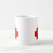 Updown 8 Bit Pixel Herz Kaffeetasse (Mittel)