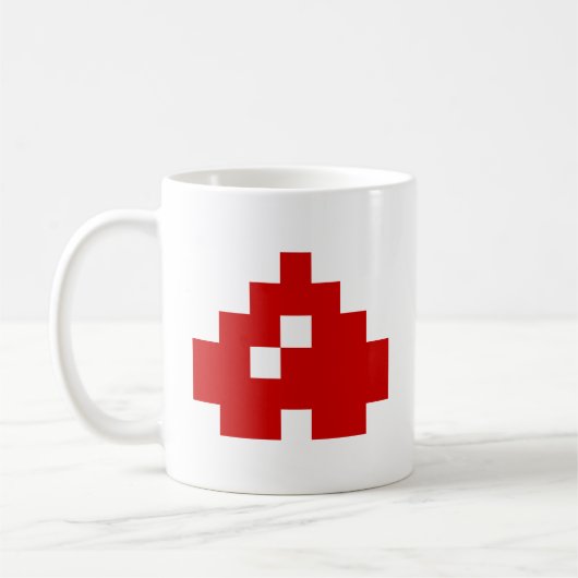 Updown 8 Bit Pixel Herz Kaffeetasse (Links)