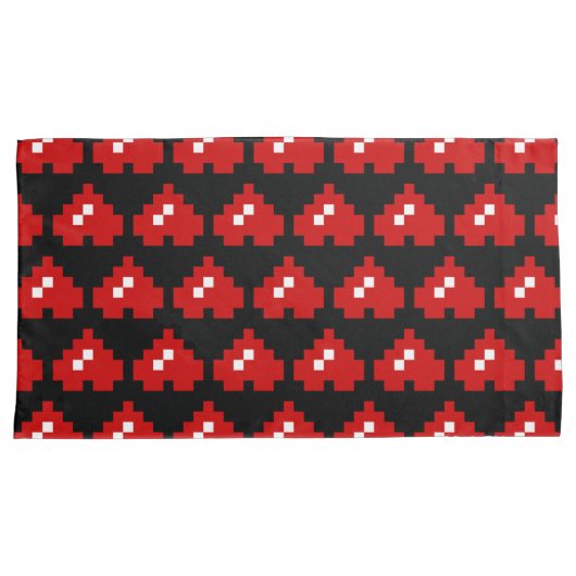 Updown 8 Bit Pixel Herz Kissenbezug (Vorderseite-Rechts)