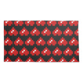 Updown 8 Bit Pixel Herz Kissenbezug (Rückseite-Links)