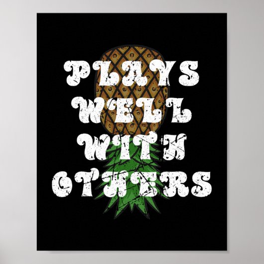 Updown Pineaple Subtle Ohio OH Funny Swinger Poster (Vorne)