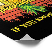 Updown Pineaple Swinger Tshirt Swingers Life Poster (Ecke)