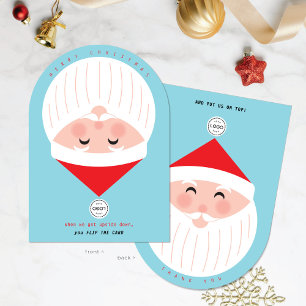 Updown Santa Company Sky Blue Christmas Card Einladung