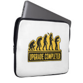 Upgrade abgeschlossen lustige Evolution Laptopschutzhülle (Vorne Rechts)