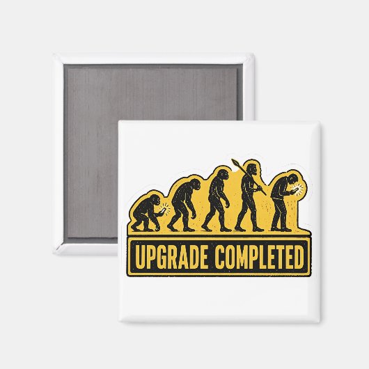 Upgrade abgeschlossen lustige Evolution Magnet (Vorderseite/Rückseite)