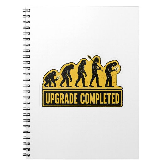 Upgrade abgeschlossen lustige Evolution Notizblock (Vorderseite)