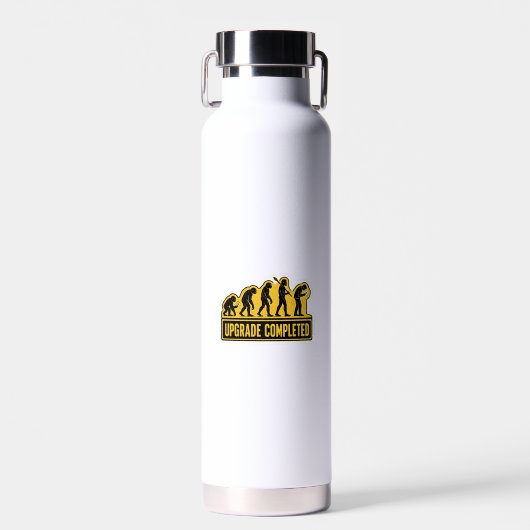 Upgrade abgeschlossen lustige Evolution Trinkflasche (Vorne)