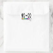 UPGRADE AN LESBIAN RUNDER AUFKLEBER (Tasche)