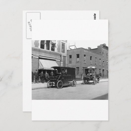 Upgrade der Posttechnik: Anfang der 1900er Jahre Postkarte (Vorne/Hinten)