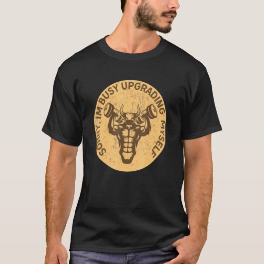 Upgrade für mich selbst Gym Bro Minotaur T-Shirt (Vorderseite)