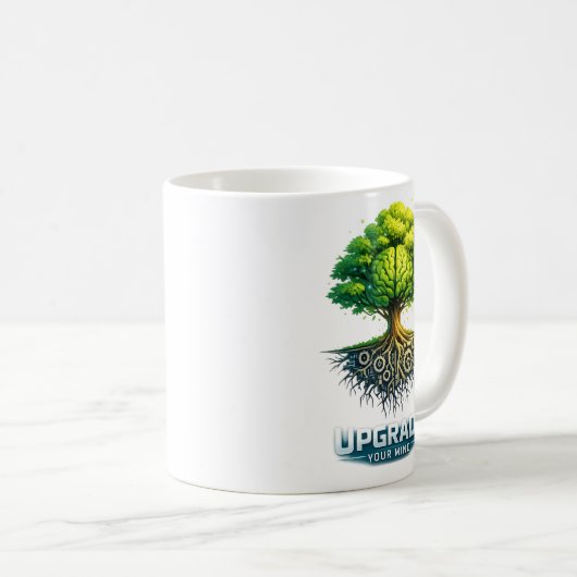 Upgrade Your Mind Design Kaffeetasse (VorderseiteRechts)