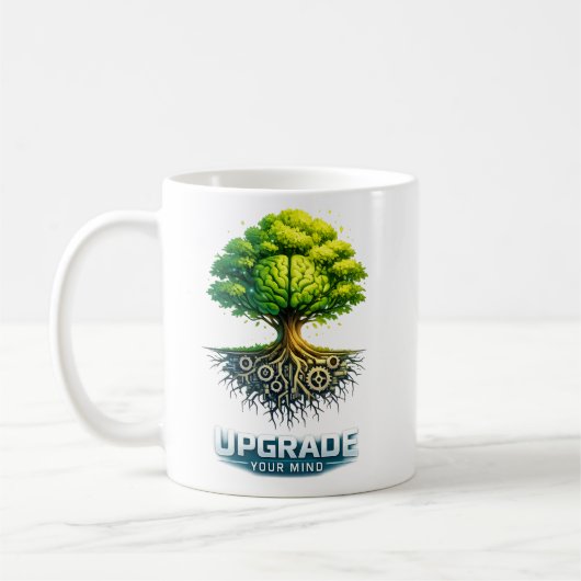 Upgrade Your Mind Design Kaffeetasse (Links)