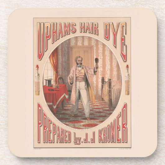 Uphams Haarfarbe, circa 1864 Getränkeuntersetzer (Vorderseite)