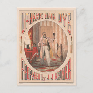Uphams Haarfarbe, circa 1864 Postkarte