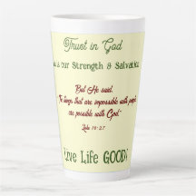 UpHebe Verses Faith Latte Tasse