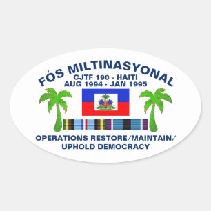 Uphold Democracy - White Ovaler Aufkleber