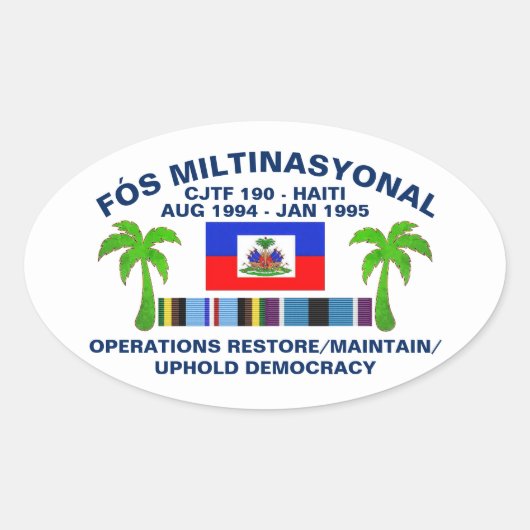 Uphold Democracy - White Ovaler Aufkleber (Vorderseite)