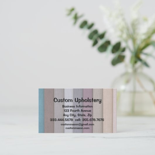 Upholsterboot Visitenkarte (Stehend Vorderseite)