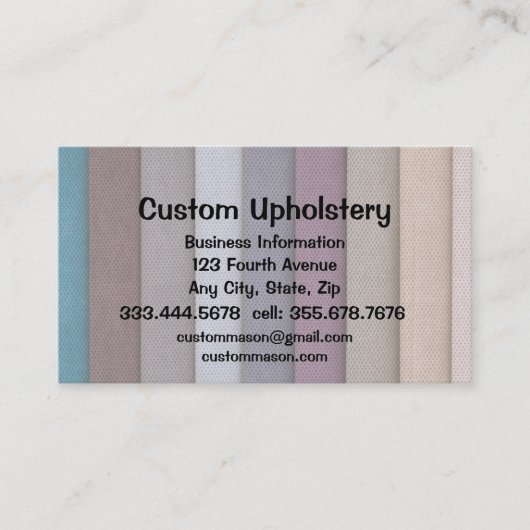 Upholsterboot Visitenkarte (Vorderseite)
