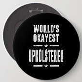Upholsterer Job Title Gift Button (Vorne & Hinten)
