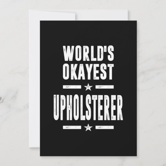 Upholsterer Job Title Gift Einladung (Vorderseite)