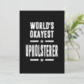 Upholsterer Job Title Gift Einladung (Stehend Vorderseite)