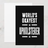 Upholsterer Job Title Gift Einladung (Vorne/Hinten)