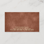 Upholsterie-Upholsterer-Leather-Visitenkarte Visitenkarte (Rückseite)