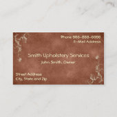 Upholsterie-Upholsterer-Leather-Visitenkarte Visitenkarte (Vorderseite)