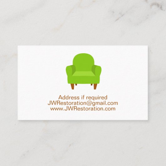 Upholstermöbel Visitenkarte (Rückseite)